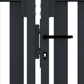 Πόρτα Περίφραξης Διπλή Ανθρακί 306 x 150 εκ. Ατσάλινη - Ανθρακί
