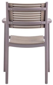 Πολυθρόνα AKRON PP-UV Καφέ/Sand Beige 60x55x85cm