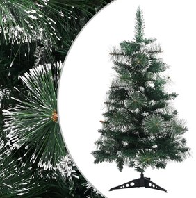 vidaXL Χριστουγεννιάτ. Δέντρο Τεχνητό με Βάση Πράσινο/Λευκό 60 εκ. PVC