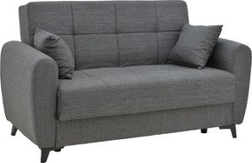 Σετ σαλονιού 2τεμ Lincoln pakoworld ύφασμα σε ανθρακί απόχρωση