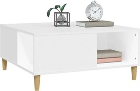vidaXL Τραπεζάκι Σαλονιού Λευκό 80 x 80 x 36,5 εκ. Επεξεργασμένο Ξύλο