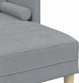 vidaXL Σετ Καναπέ με μαξιλάρι Ανοιχτό γκρι Πολυεστέρας