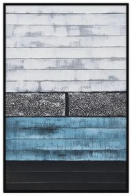 Κάδρο Σε Καμβά Murus 2 017132 62x92xH4,5cm Black-Blue Vertical Ξύλο, Καμβάς