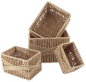 Καλάθια Αποθήκευσης (Σετ 4τμχ) T-D Papper Natural 8489104