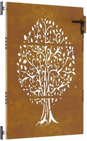 vidaXL Πύλη Κήπου 85 x 125 cm Ατσάλι με Επικάλυψη Πούδρας Κλειδώσιμο