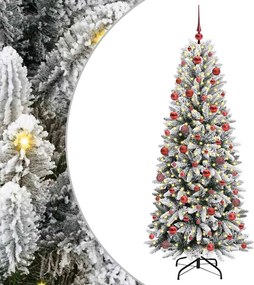 vidaXL Τεχνητό Χριστουγεννιάτικο Δέντρο με 300 LED Λευκό 180 cm