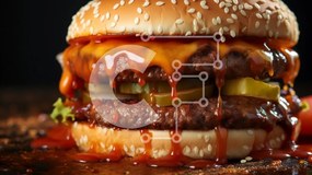 Intra Συλλεκτικό Ξύλινο Παζλ Plywood  4mm - Ζουμερό Burger με τυρί και γαρνιτούρες Σε Ξύλινο Κουτί - Διαστάσεις: 10x10 cm – 25 κομμάτια