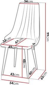 Καρέκλα S93-Mauro - 54.00Χ60.00Χ99.00cm