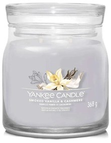 Αρωματικό Κερί Signature Smoked Vanilla &amp; Cashmere Medium 1630023E 9,3x11,4cm Grey Yankee Candle