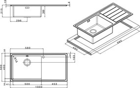 Apell Linear Plus LNP1001 (100x50) - Ανοξείδωτος νεροχύτης