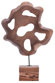 Διακοσμητικό Αντικείμενο Επιτραπέζιο Strab 315-000021 55x10x80cm Walnut Inart Ξύλο,Μέταλλο