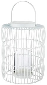Φανάρι ArteLibre Κλουβί Λευκό Μέταλλο 35cm-05160740