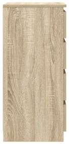 vidaXL Συρταριέρα με Συρτάρια Sonoma Δρυς 37,5x35x99εκ. από Επεξ. Ξύλο