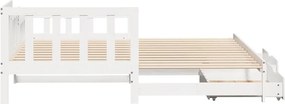 vidaXL Καναπές Κρεβάτι Συρόμενος Χωρίς Στρώμα 90x190 εκ. &amp; Συρτάρια