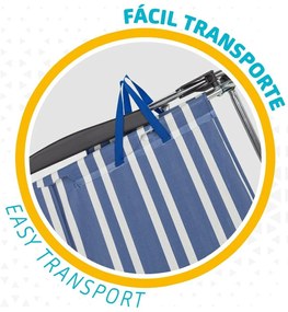 πτυσσόμενη καρέκλα Aktive Mykonos Ριγέ 47 x 85 x 50 cm (4 Μονάδες)