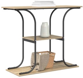 vidaXL Τραπέζι κονσόλας με ράφι Sonoma Δρυς 101 x 35 x 80.5 εκ
