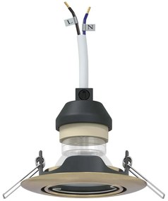 vidaXL Spotlights με προβολείς 24 pcs Ορείχαλκος 9 x 9 εκ. Μέταλλο