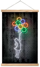 Διακοσμητικό Τοίχου 708BRS1192 50x70cm Multi Wallity Ξύλο,Ύφασμα