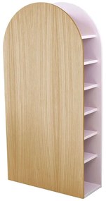 Παπουτσοθήκη Jubi JUBISC9 65x25x130cm Natural-Pink Mdf,Ξύλο