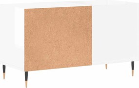 vidaXL Δισκοθήκη Γυαλ. Λευκή 85 x 38 x 48 εκ. από Επεξεργασμένο Ξύλο