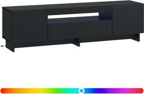 vidaXL Ντουλάπα LED Τηλεόρασης Μαύρο Επεξεργασμένο Ξύλο