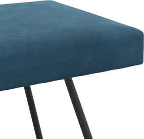 vidaXL παγκάκι Μονόχρωμο Μπλε 110 x 40 x 45 cm Βελούδο