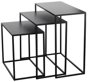 Βοηθητικό Τραπεζάκι Σετ 3τμχ Μαύρο Tozawa 424005 Eglo 424005