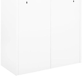 vidaXL Ντουλάπι με Συρόμενη Πόρτα Λευκό 90 x 40 x 90 εκ. Ατσάλινο