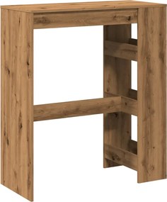 vidaXL Τραπέζι Μπαρ με Ράγες Δρυς 90x40x103,5 εκ. Επεξεργ. Ξύλο