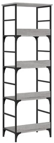vidaXL Βιβλιοθήκη Γκρι Sonoma 50x33x153 εκ. Επεξεργασμένο Ξύλο