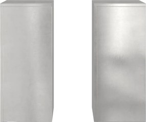 vidaXL Βάση φυτών 2 pcs Ασημί 24 x 24 x 55 εκ. Ανοξείδωτο ατσάλι