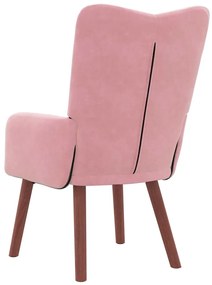 vidaXL Χαλαρωτική Πολυθρόνα Ροζ 63 x 67 x 94 εκ. Βελούδο