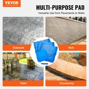 VEVOR Concrete Stamps Mat 36 in &amp; 18 in 4 pcs Texturing Skin Polyurethane Molds