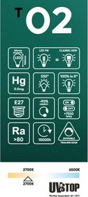 LED Filament Λαμπτήρας T02 Αχλάδι ST64 Διαφανής 7W 806Lm E27 2700K Dimmable