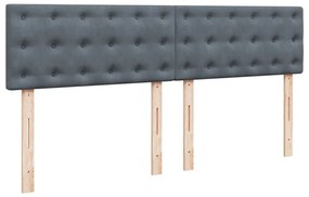 ΚΡΕΒΑΤΙ BOXSPRING ΜΕ ΣΤΡΩΜΑ ΣΚΟΥΡΟ ΓΚΡΙ 180X200 ΕΚ. ΒΕΛΟΥΔΙΝΟ 3288691