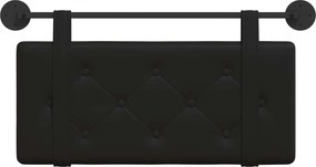 vidaXL Κρεμαστό Κεφαλάρι Επιτοίχιο Μαύρο 80 cm Τεχνητό Δέρμα