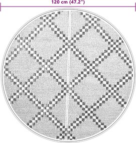 vidaXL Χαλί εξωτερικού χώρου ARAKIL καφέ Ø120 cm PP