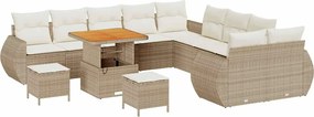 vidaXL Σετ Καναπέ Κήπου 13 pcs Μπεζ συνθετικό ρατάν