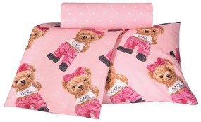 Σετ Σεντόνια Polycotton Κούνιας 130x170εκ. Essential Baby 8839 Γκρι-Μπεζ-Ροζ Greenwich Polo Club