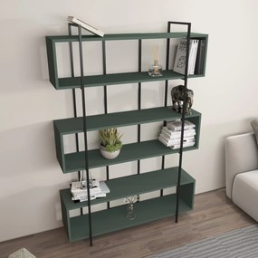 Βιβλιοθήκη Πράσινο / Μαύρο CLEOZO 120x29.6x180