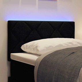 vidaXL LED κεφαλάρι Μαύρο 80 cm ύφασμα