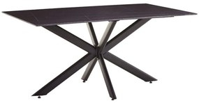 Τραπέζι Bethan 101-000084 180x90x75cm Marble Effect Grey-Black Stone,Metal