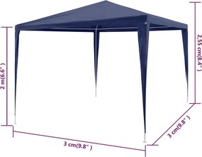 vidaXL Τέντα Εκδηλώσεων Μπλε 3 x 3 μ.