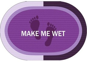 Πατάκι Μπάνιου Oval Αντιολισθητικό Make Me Wet Lilac DimCol 50X70 Πολυέστερ