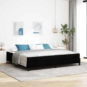 vidaXL Κρεβάτι με ελατήρια Μαύρο 200 x 200 cm ύφασμα