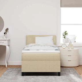 vidaXL LED Κρεβάτι με βάθρο Ανοιχτό Γκρι και Λευκό 80 x 200 cm