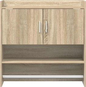 vidaXL Ράφι Τοίχου Επιτοίχιο Sonoma Δρυς 80 x 36 x 80 εκ