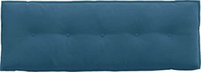 vidaXL Μαξιλάρι Πλάτης Μπλε 140 x 50 cm Υφασμάτινο Κορντουρά