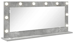vidaXL Καθρέφτης τουαλέτας Σκυρόδεμα Γκρι 100 x 45 x 18 εκ.