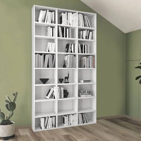 Βιβλιοθήκη μελαμίνης Fyodor Megapap χρώμα λευκό 102x16x178εκ.-GP041-0045,1